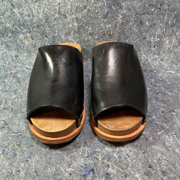 Rachel Comey Black Patent Leather Sandal Clogs - Picture 2 of 6